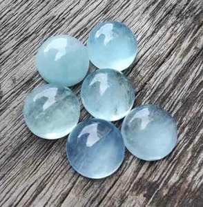 Cabine tonde calcedonio acqua naturale 3mm-15mm qualità AAA pietra preziosa calibrata - Foto 1 di 10