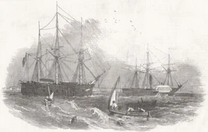 VOLCANOES. N Star, search John Franklin's Expedition. towed Stromboli ship 1849 - Picture 1 of 1