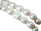 Suberb 17"9-12Mm Natural South Sea Genuine White Drop Pearl Necklace 0139Aaa