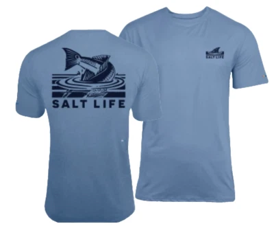 Salt Life Redfish UV Protection Performance Blue L Live Salty Saltlife NWT - Image 1 of 4