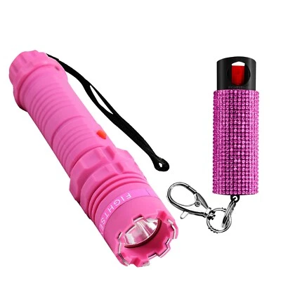 Pistola de aturdimiento linterna recargable + combo de spray de pimienta para defensa personal Foto 1 de 4