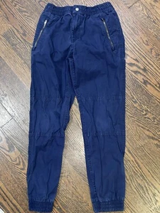 Boys Polo Ralph Lauren Navy Blue Jogger Khaki Pants Zipper Pockets Size Small 8 - Picture 1 of 4