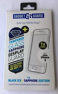 GADGET GUARD Black Ice Plus Sapphire  GLASS Screen Protector, Apple iPhone X/Xs - Picture 1 of 3