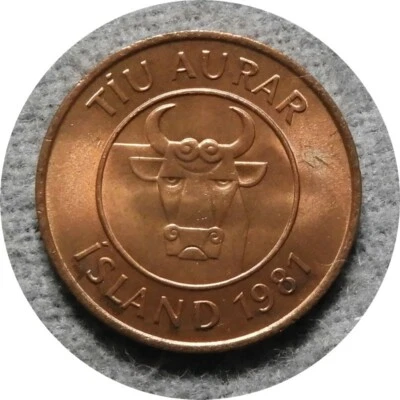 Toro vaca calamar elfo Islandia 10 aurar 1981 Foto 1 de 2