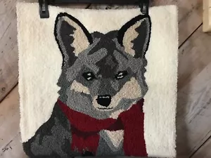gray fox throw pillow cover new w/tag 18"x18" ......B2 - Picture 1 of 5