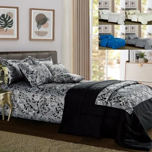 3 Piece Quilted CLEO Bedspread Bed Throw Single Double King Super King Bed Set - Picture 1 of 16