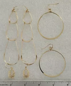 Vintage Lot 3 PAIR Earrings - Picture 1 of 5