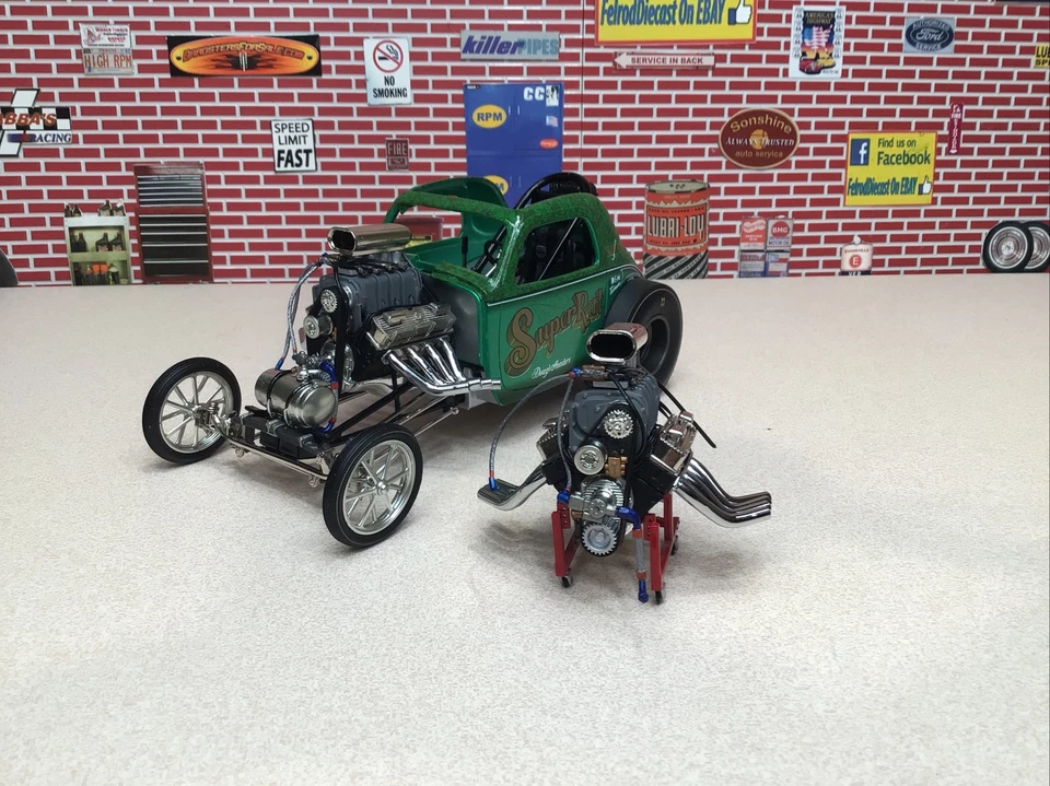 1/18 GMP ACME SUPER RAT ALTERED FIAT DRAGSTER ENGINE NEW A1800104 - Image 1 of 4