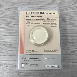 Lutron FSQ-2FH-IV Ivory Fan Control Quiet 3 Speed Turn Dimmer Fandial Brand New - Picture 1 of 6