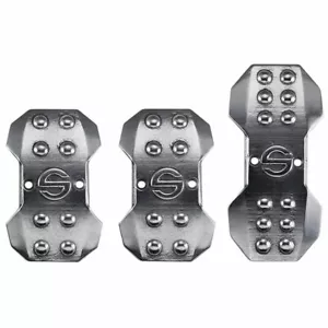 Sparco Iron Pedal Covers Anodised Set Universal CLEARANCE SALE - Picture 1 of 3