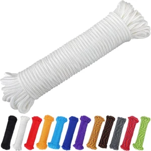 PerkHomy 90 ft 1/4 inch (7mm) Nylon Poly Rope Flag Pole Polypropylene Clothes Li - Picture 1 of 8
