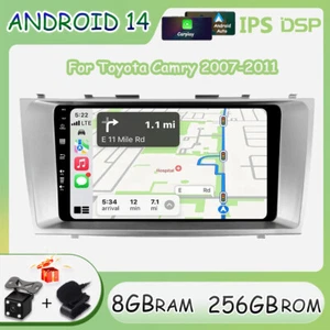 9" 8+256GB For Toyota Camry 2007-2011 Android 14 Car Radio Stereo GPS CarPlay BT - Picture 1 of 24