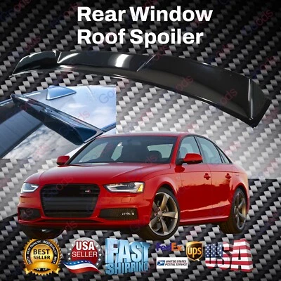 Alerón visera techo trasero negro brillante ABS para Audi A4 y S4 sedán 2008-2016 Foto 1 de 4