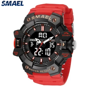 SMAEL Men Sport Watch Military Wristwatch LED Light Big Dial for Boys Date Watch - Imagen 1 de 32