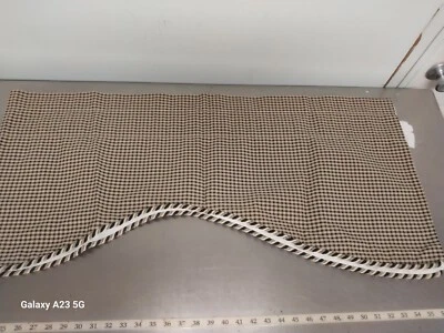 Black Check Drapes & Valance -Never Used-Two Pairs 62" Long - Image 1 of 4