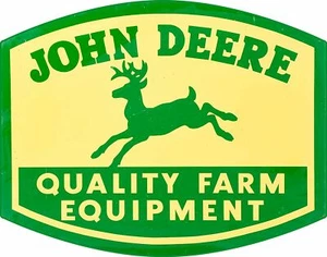JOHN DEERE GREEN QUALITY FARM EQUIPMENT 36" HEAVY DUTY USA MADE METAL ADV SIGN - Picture 1 of 1