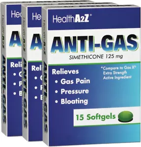 Simethicone 125Mg for Gas Relief (15 Counts, Pack of 3) - Picture 1 of 12