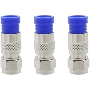 3Pcs RG6 Compression connectors Adapter RF coaxial Cable Converter F Connector - Picture 1 of 3