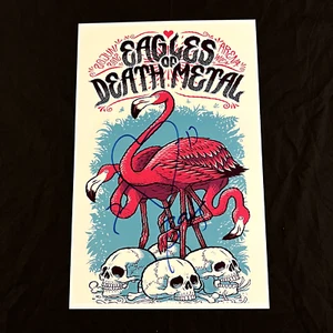 Póster firmado de Jesse Hughes con prueba exacta (autógrafo de Eagles of Death Metal) - Imagen 1 de 4