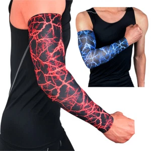 Men Arm Sleeve Sun Summer Basketball Running Cycling Sports Protective Gear - Picture 1 of 8