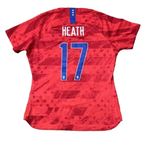 NIKE USA National Team USWNT Heath #17 Soccer Jersey Women’s Large Engine Red - Imagen 1 de 11