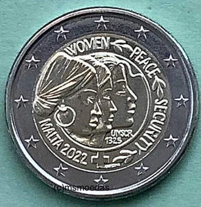 Malta 2 euros 2022 moneda conmemorativa del Consejo de Seguridad de la ONU moneda de euro conmemorativa - Imagen 1 de 1