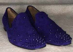 Mocasines sin cordones Christian Louboutin de gamuza púrpura con púas (IT 40,5 / US 7,5) - Imagen 1 de 8