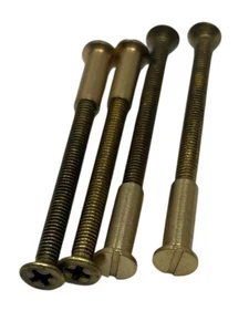 Schrauben M4 x 60 mm Hülsen-schraube Garnitur Zimmer  Türgriff Echt voll Messing - Bild 1 von 1