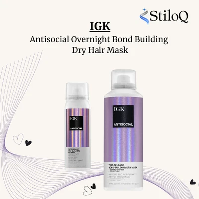Mascarilla para cabello seco IGK Antisocial Overnight Bond-Building *NUEVA EN CAJA* Foto 1 de 4