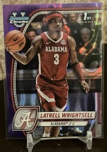 2024-25 Bowman Chrome U Latrell Wrightsell Purple Lava Refractor #51 Alabama - Picture 1 of 2