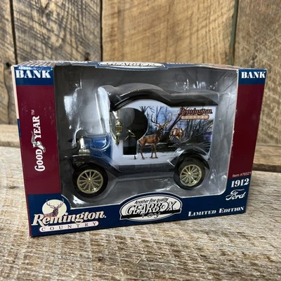 New Remington Country  Ford Gearbox Coin Bank Deer Hunter Desk Decor Piggy Bank - Image 1 of 4