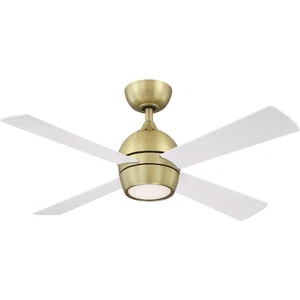 Fanimation Fans FP7644BS Kwad 44 Indoor Ceiling Fan Brushed Satin Brass - Picture 1 of 7