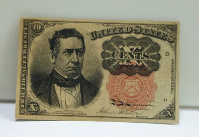 1874 US Fractional Currency Banknote 10 Cent AU - Image 1 of 2