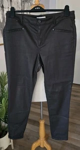 COUNTRY ROAD waxed-look brown jean-style pants - 14 BNWOT - Picture 1 of 2
