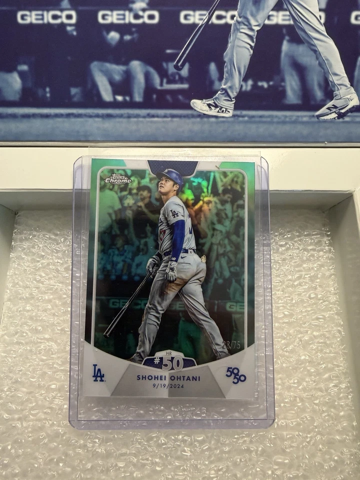 Shohei Ohtani 50/50 Topps Aqua /75 HOME RUN #50!! - Image 1 of 4