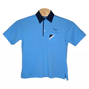 Camicia vintage anni 70/80 King Louie Warner Robins Bowling Association blu medio - Foto 1 di 19