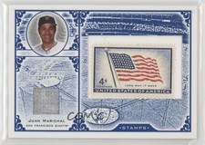 2005 Leaf Century Collection Stamps USA Flag Materials /100 Juan Marichal HOF