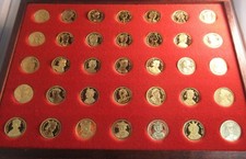 Our Royal Sovereigns - All Kings And Queens of England Gold Plated Silver Medals