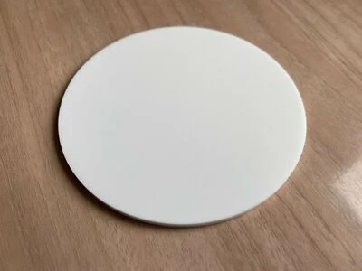 WOOTTON INDUSTRIES LIMITED 202mm-290mm Matt White Round Discs Circles Acrylic Perspex Plastic [3mm]