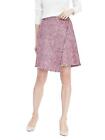 New Banana Republic Womens Tweed Pink Fringe A Line Skirt Faux Wrap 0 4 12 $88