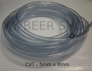 BEER & GAS LINE 5mm ID 8mm OD FOOD GRADE FLEX TUBE TUBING HOSE HOME BREW KEG - Picture 1 of 1