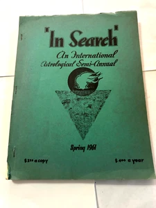 In Search An International Astrological Quarterly Magazine Spring 1961 Rare OOP - Bild 1 von 9