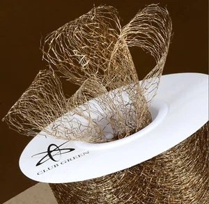 OLD GOLD SPIDER WEB NET RIBBON 35mm x 20M party wedding party venue decoration - Picture 1 of 1