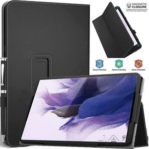 Leather Magnetic Smart Flip Stand Case Cover For Samsung Galaxy Tab S7 Fe 10.4" - Picture 1 of 3