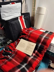 Vintage Pantos soft cooler Bag USA picnic with Aladin thermos and Faribo blanket - Picture 1 of 20