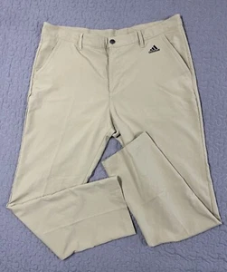 Adidas beige hellbraun ADI Golfhose Herren 36 x 30 vorne flach Stretch 3 Streifen H8842 " - Bild 1 von 15