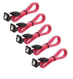 5 x 18" SATA 3.0 Cable SATA3 III 6GB/s Right Angle 90 Degree SSD HDD Hard Drive - Picture 1 of 5