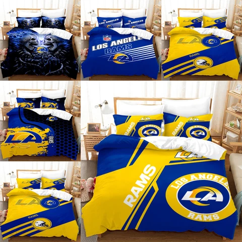 Los Angeles Rams 3Pcs Bedding Set Fans Duvet/Comforter Cover Pillowcases Gift Cover