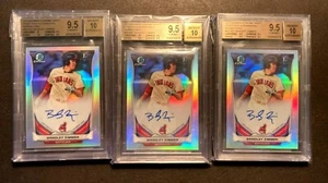 2014 Bowman Chrome Bradley Zimmer Refractor Auto LOT of 3 BGS 9.5 10 Auto Invest - Picture 1 of 2