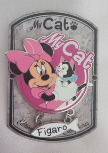 DISNEY PIN MY CAT MINNIE AND FIGARO DANGLE PIN - MY CAT SERIES - Picture 1 of 2
